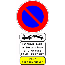 Panneau stationnement interdit sauf livraison